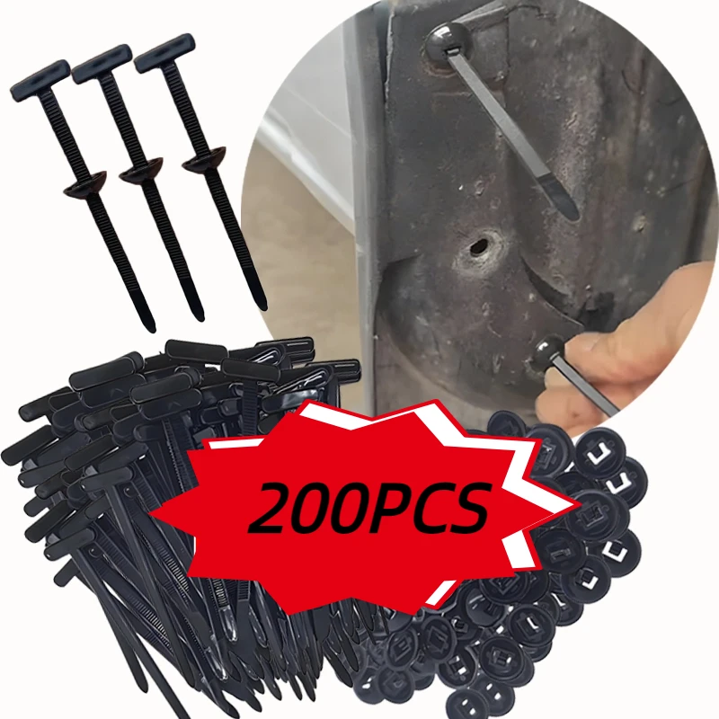 Car Cable Organizer - 5-200 قطعة رباط كابل نايلون شديد