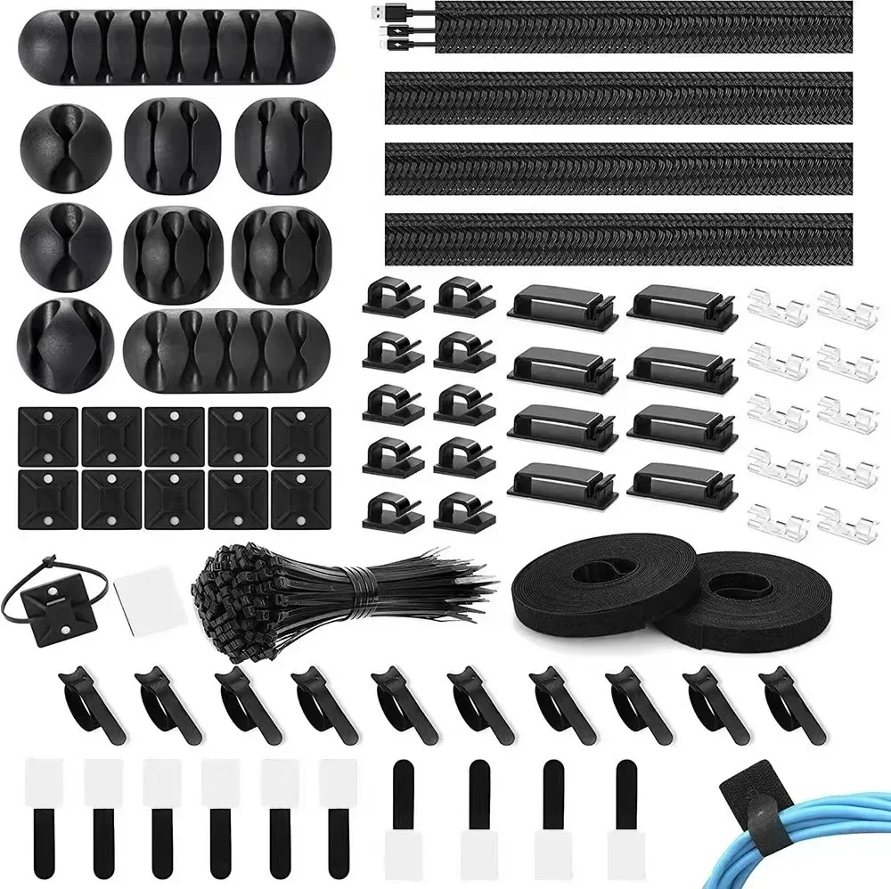 Car Cable Organizer - 173 قطعة من مشابك تنظيم الكابلات،