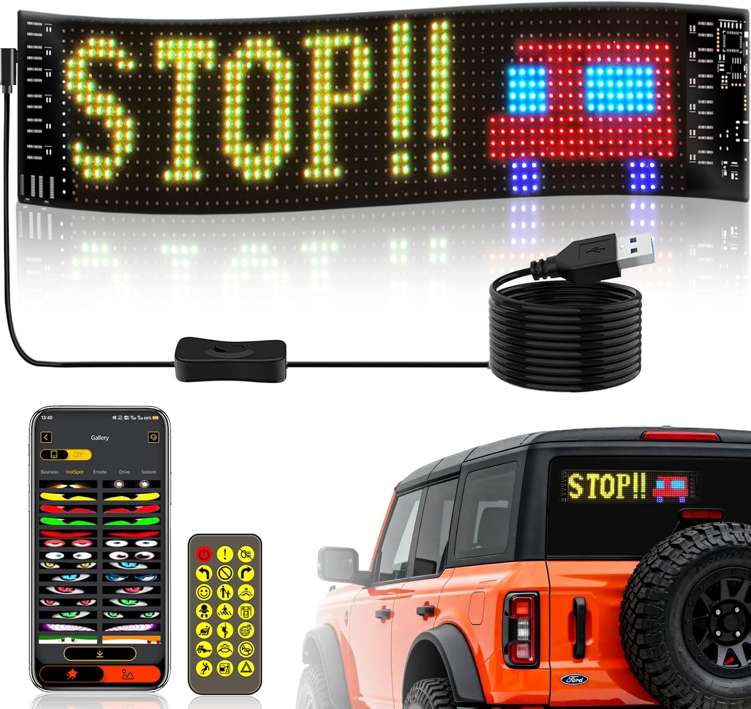 لافتة سيارة LED مرنة، لوحة LED - مراجعة Car Led Light وسعره